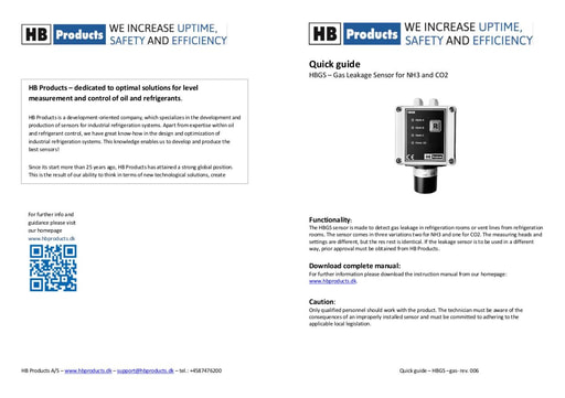 HBGS Gas Quick Guide